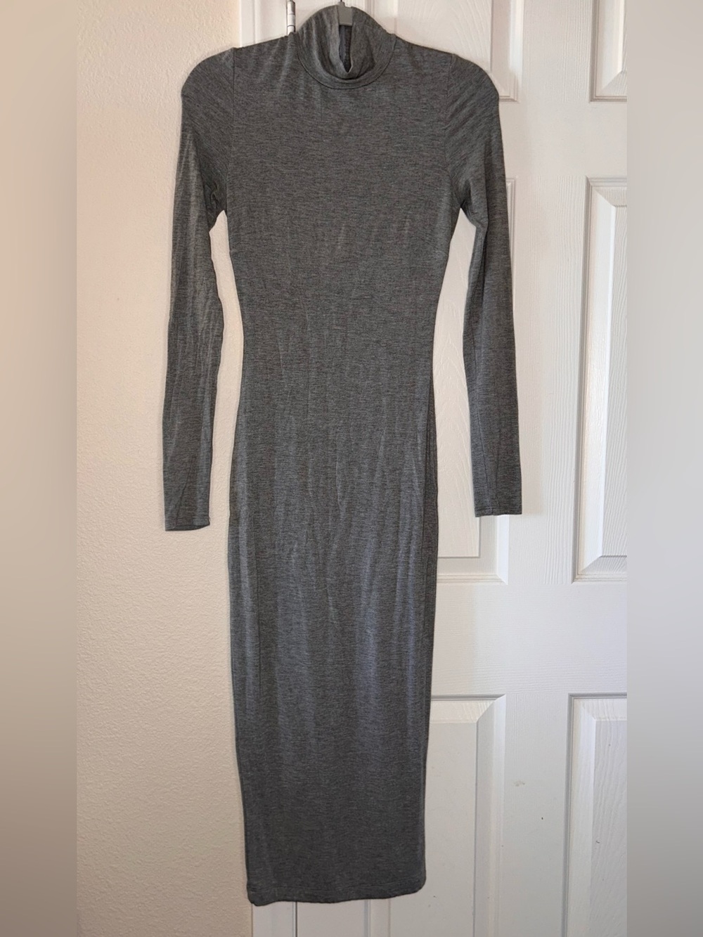 JLUXLABEL Grey Long Sleeve Bodycon Dress